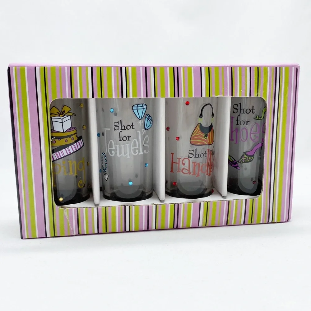 Bed Bath Beyond Bachelorette Party Ladies Night Shot Glasses Set of 4 NEW